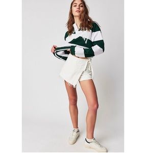 Free People Emmy Denim Skort white size 6